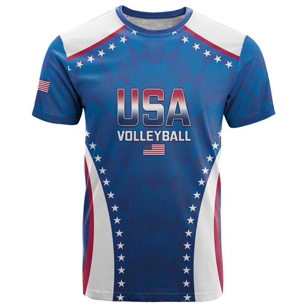 Custom USA 2025 Volleyball T Shirt Sporty Style