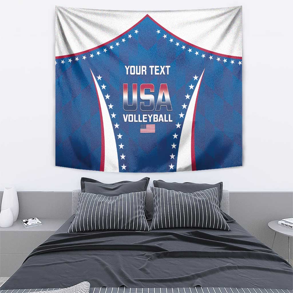 Custom USA 2025 Volleyball Tapestry Sporty Style