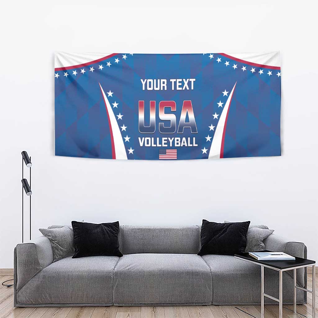 Custom USA 2025 Volleyball Tapestry Sporty Style