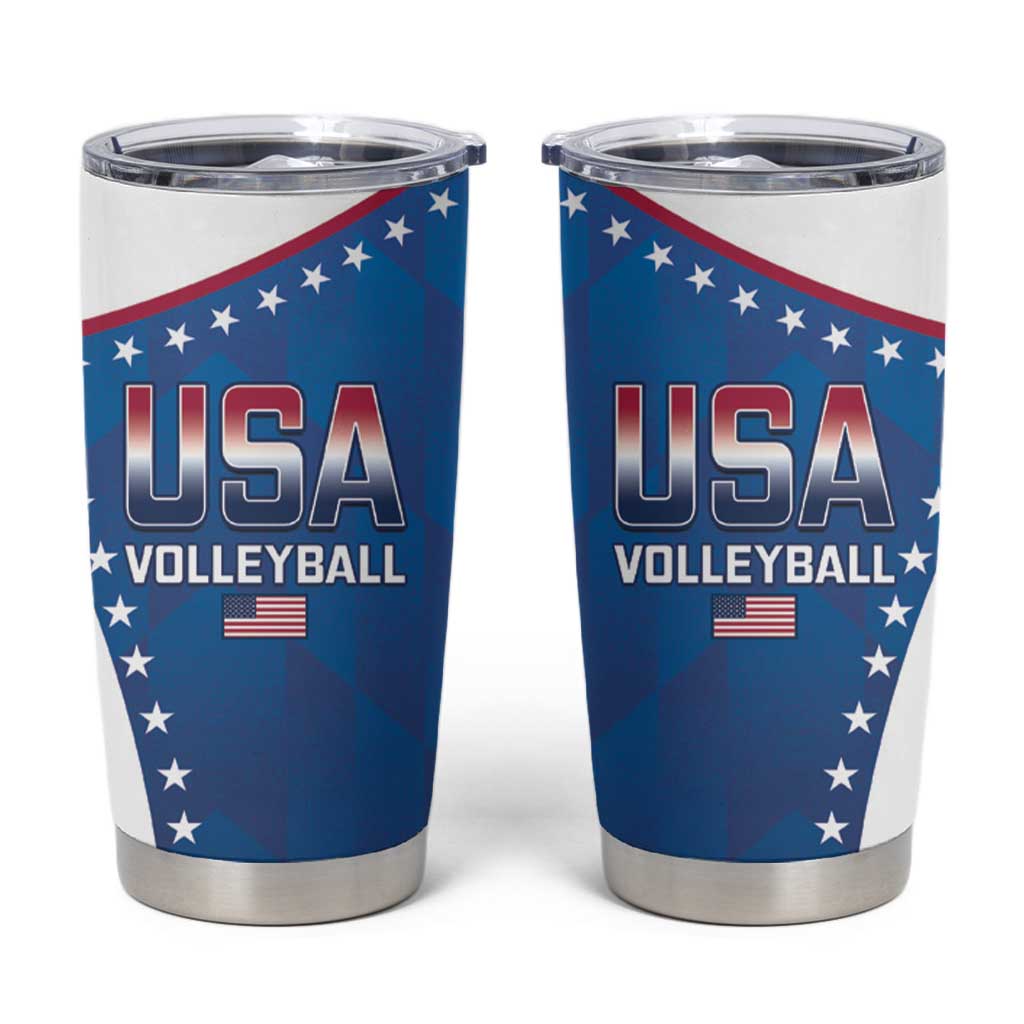 Custom USA 2025 Volleyball Tumbler Cup Sporty Style