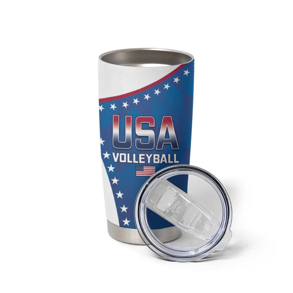 Custom USA 2025 Volleyball Tumbler Cup Sporty Style