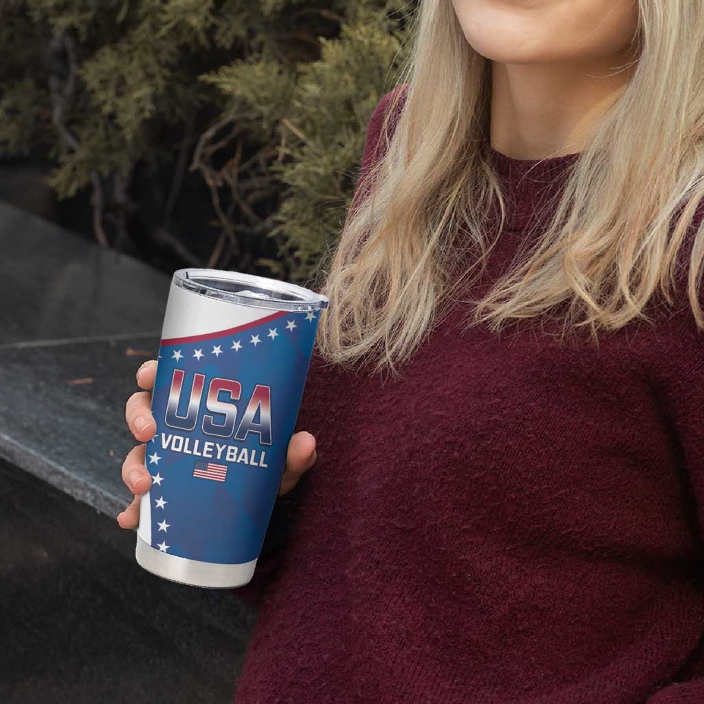 Custom USA 2025 Volleyball Tumbler Cup Sporty Style