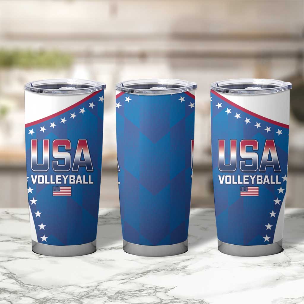 Custom USA 2025 Volleyball Tumbler Cup Sporty Style