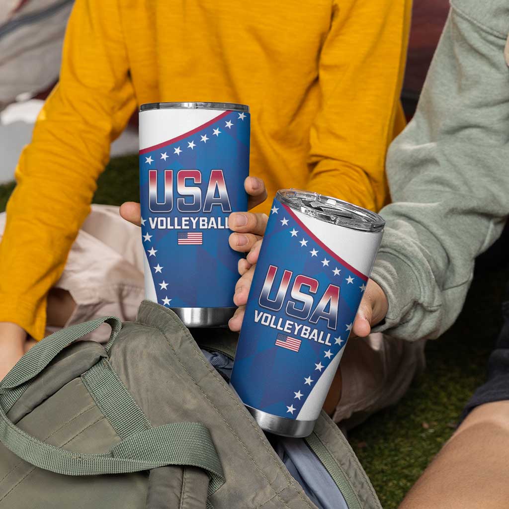 Custom USA 2025 Volleyball Tumbler Cup Sporty Style