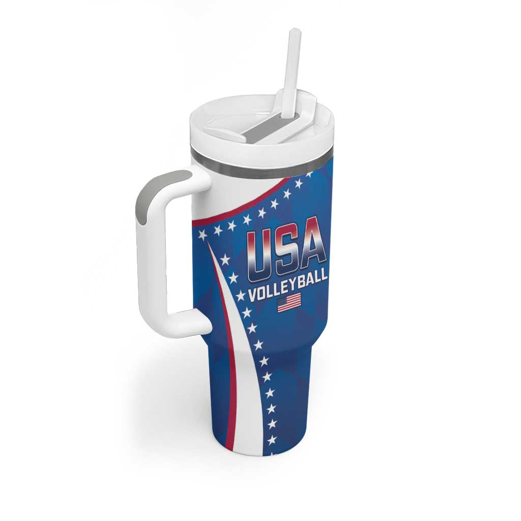 Custom USA 2025 Volleyball Tumbler With Handle Sporty Style
