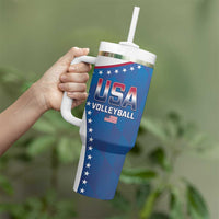 Custom USA 2025 Volleyball Tumbler With Handle Sporty Style
