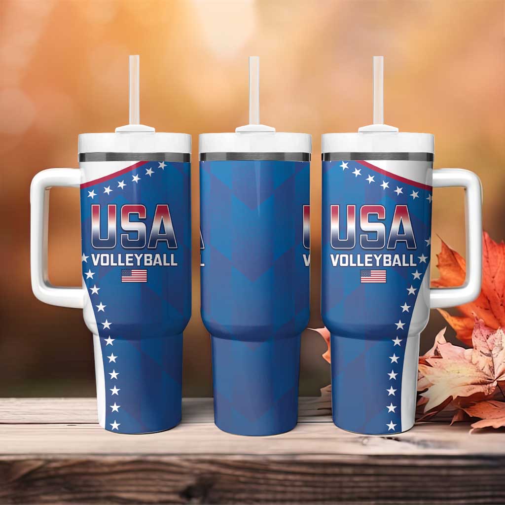 Custom USA 2025 Volleyball Tumbler With Handle Sporty Style