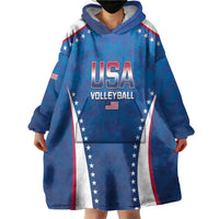 Custom USA 2025 Volleyball Wearable Blanket Hoodie Sporty Style