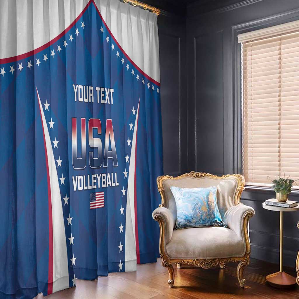 Custom USA 2025 Volleyball Window Curtain Sporty Style