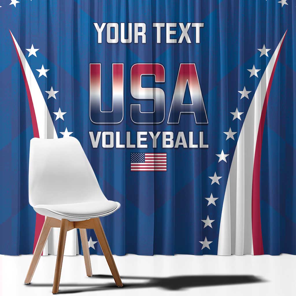 Custom USA 2025 Volleyball Window Curtain Sporty Style
