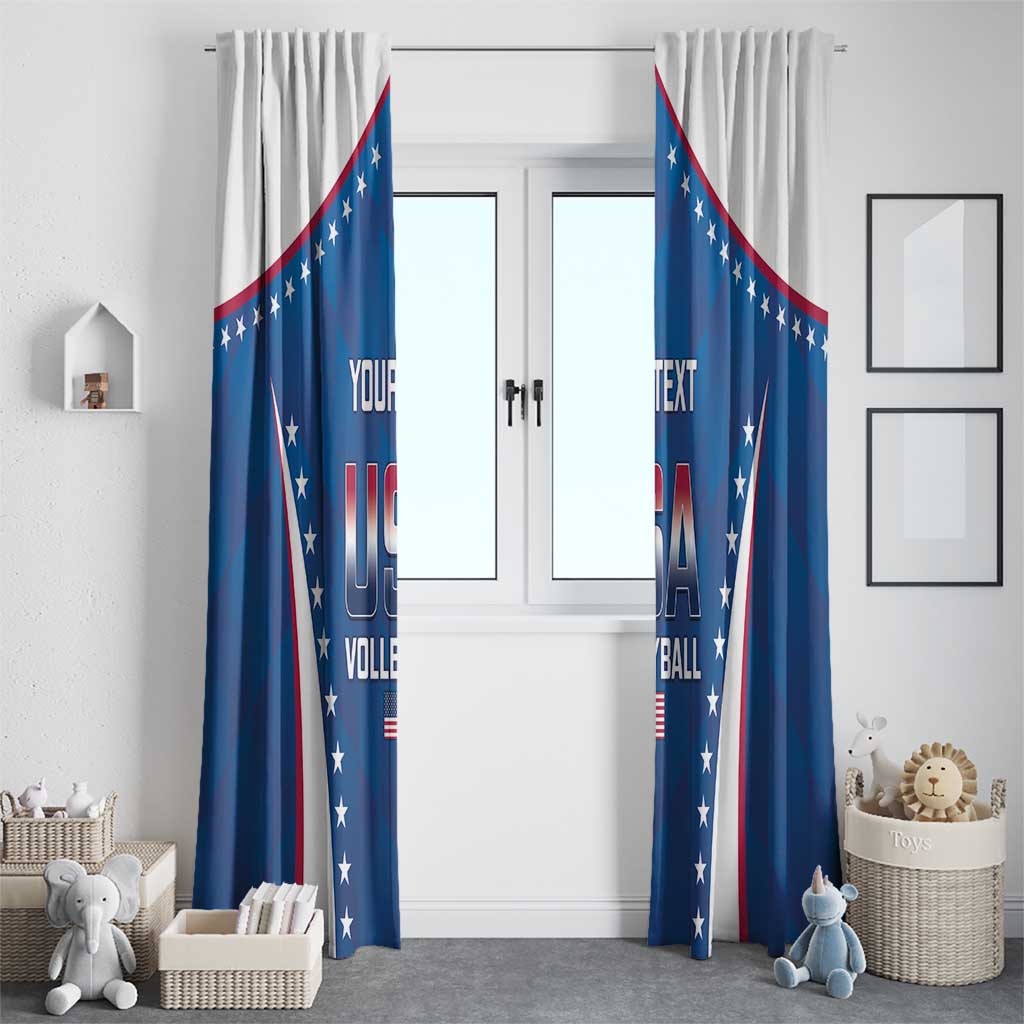 Custom USA 2025 Volleyball Window Curtain Sporty Style