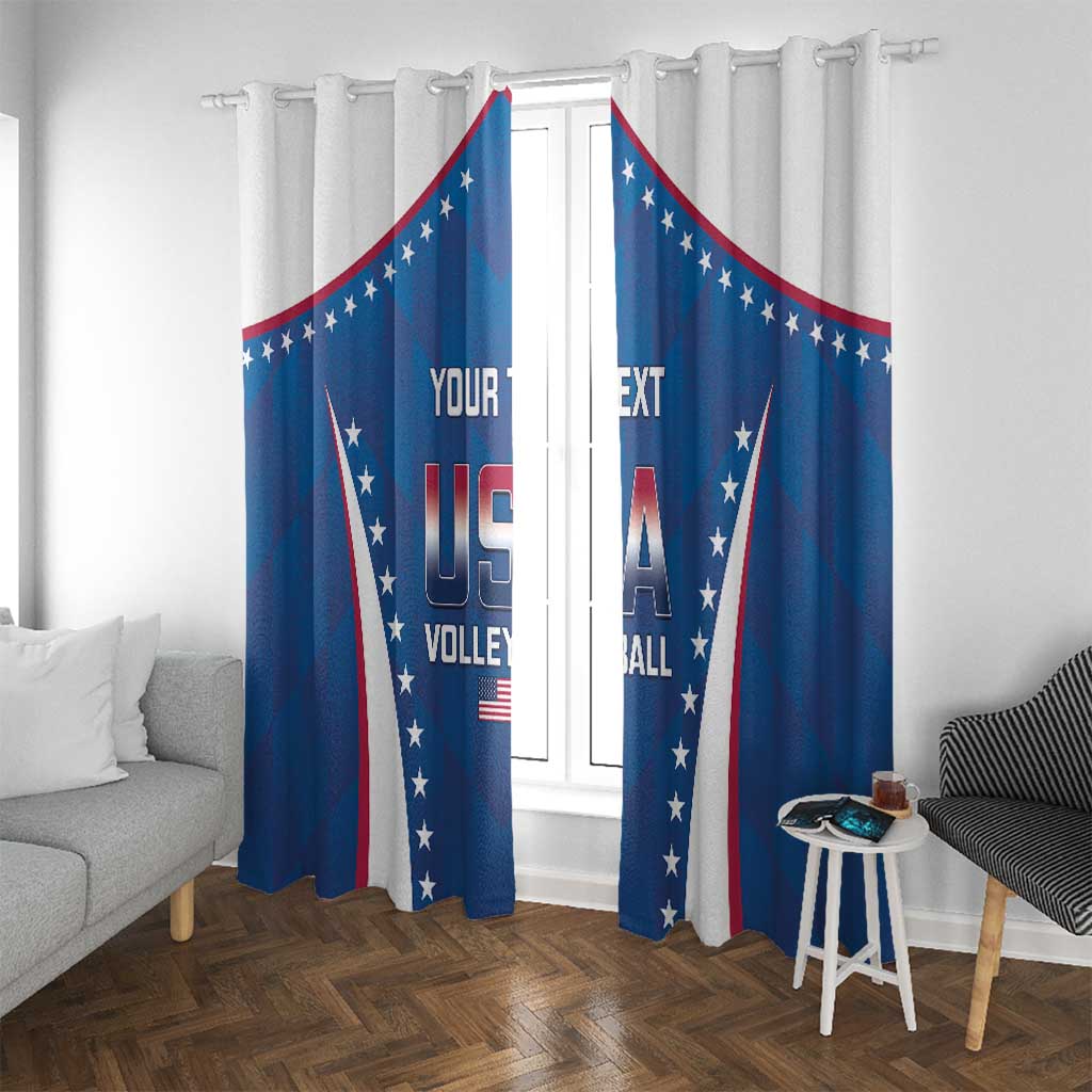 Custom USA 2025 Volleyball Window Curtain Sporty Style