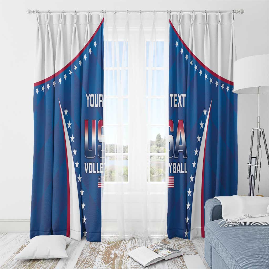Custom USA 2025 Volleyball Window Curtain Sporty Style