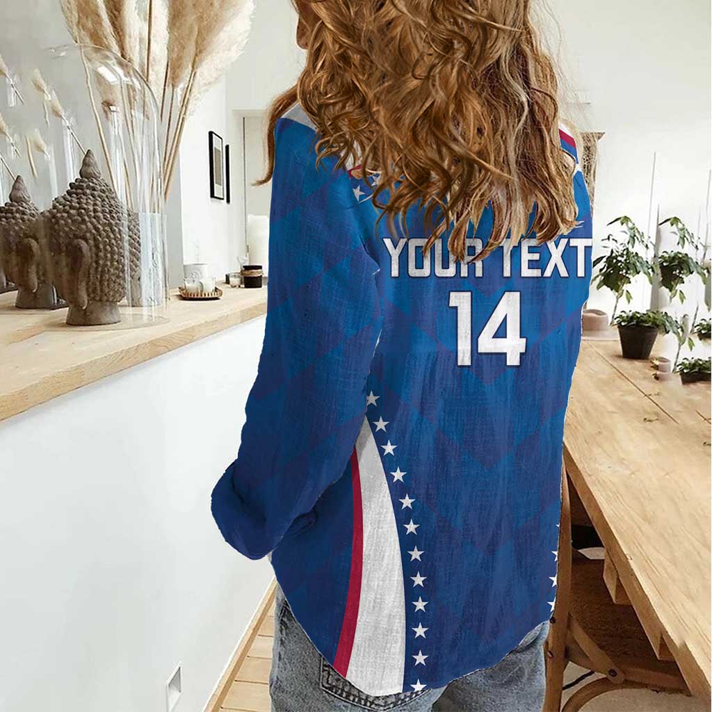 Custom USA 2025 Volleyball Women Casual Shirt Sporty Style