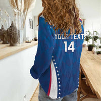 Custom USA 2025 Volleyball Women Casual Shirt Sporty Style