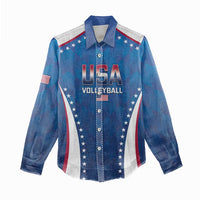 Custom USA 2025 Volleyball Women Casual Shirt Sporty Style