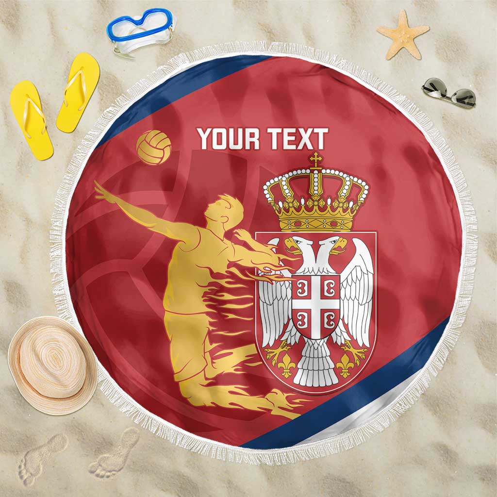 Custom Serbia Volleyball Beach Blanket 2025 Go Champions