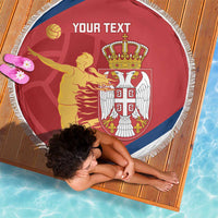 Custom Serbia Volleyball Beach Blanket 2025 Go Champions