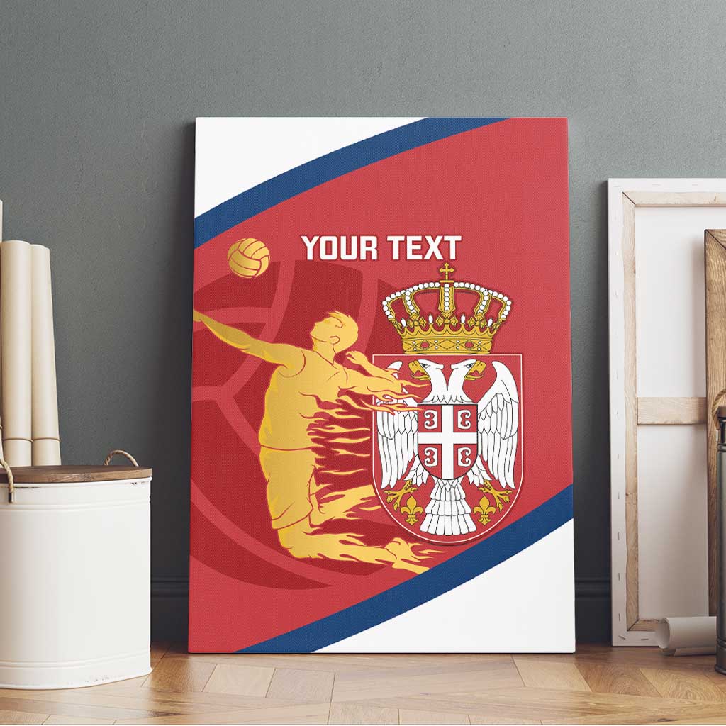 Custom Serbia Volleyball Canvas Wall Art 2025 Go Champions