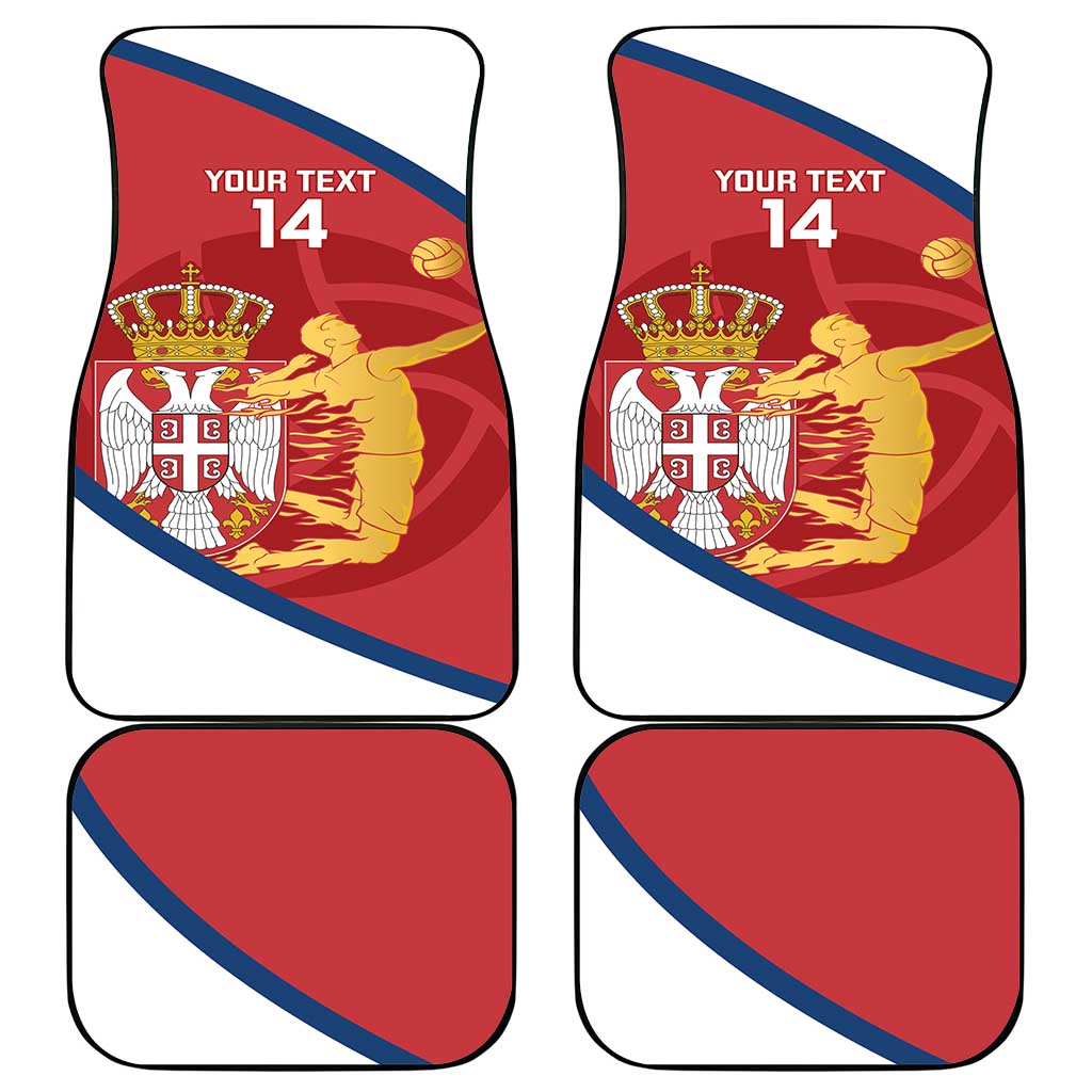 Custom Serbia Volleyball Car Mats 2025 Go Champions