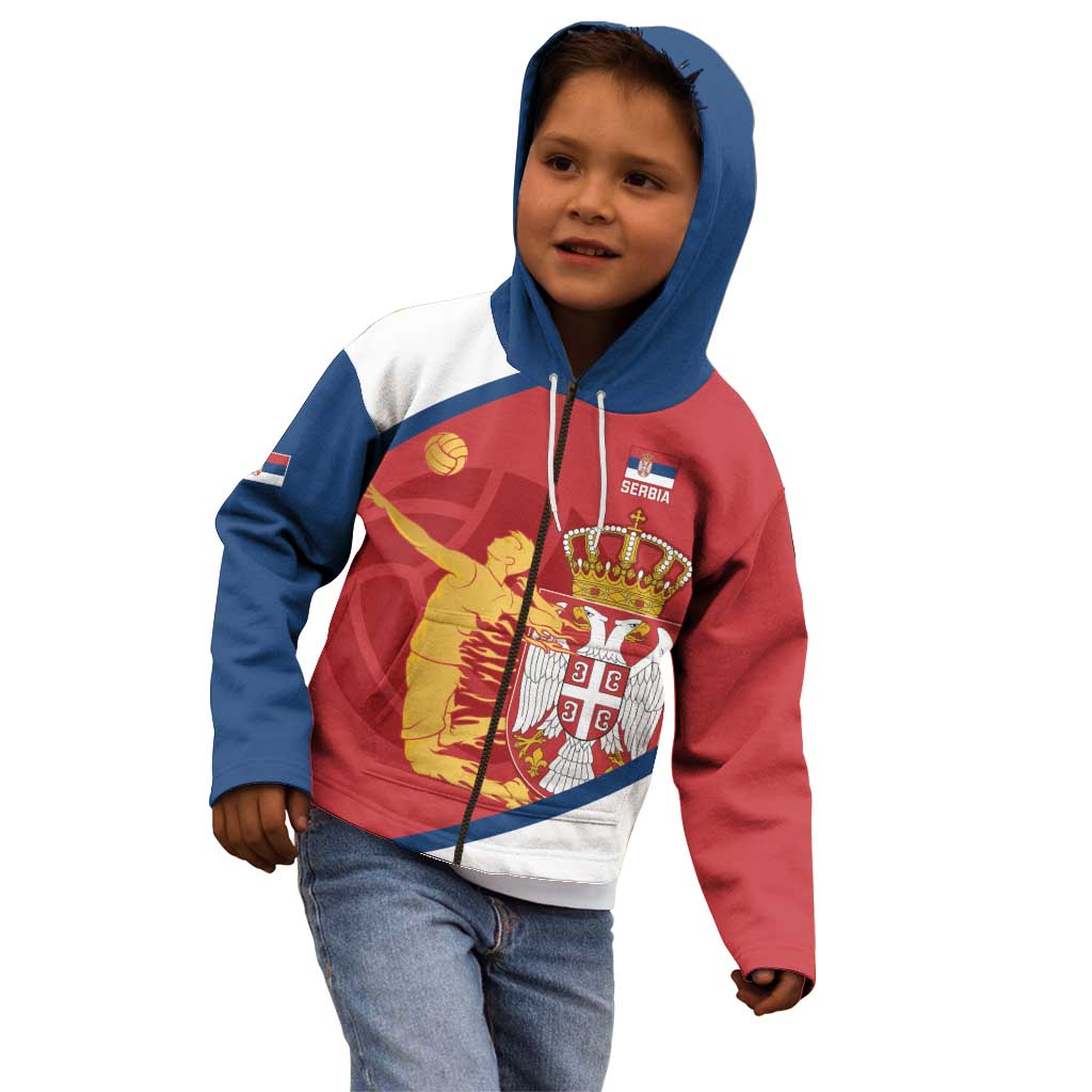 Custom Serbia Volleyball Kid Hoodie 2025 Go Champions