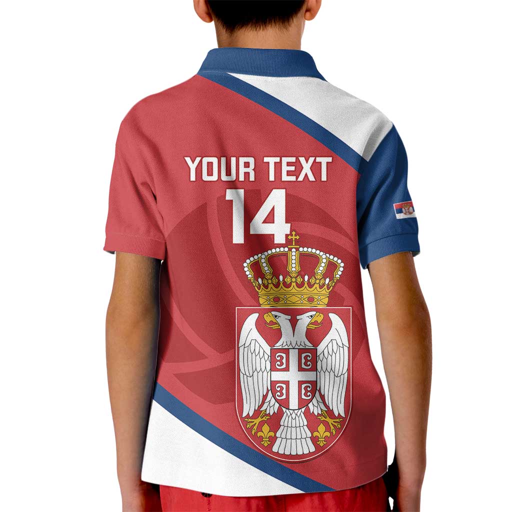 Custom Serbia Volleyball Kid Polo Shirt 2025 Go Champions