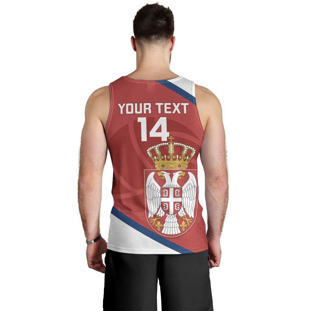 Custom Serbia Volleyball Men Tank Top 2025 Go Champions