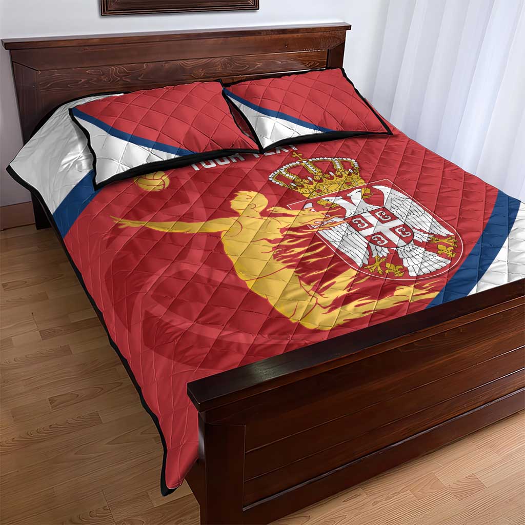 Custom Serbia Volleyball Quilt Bed Set 2025 Go Champions