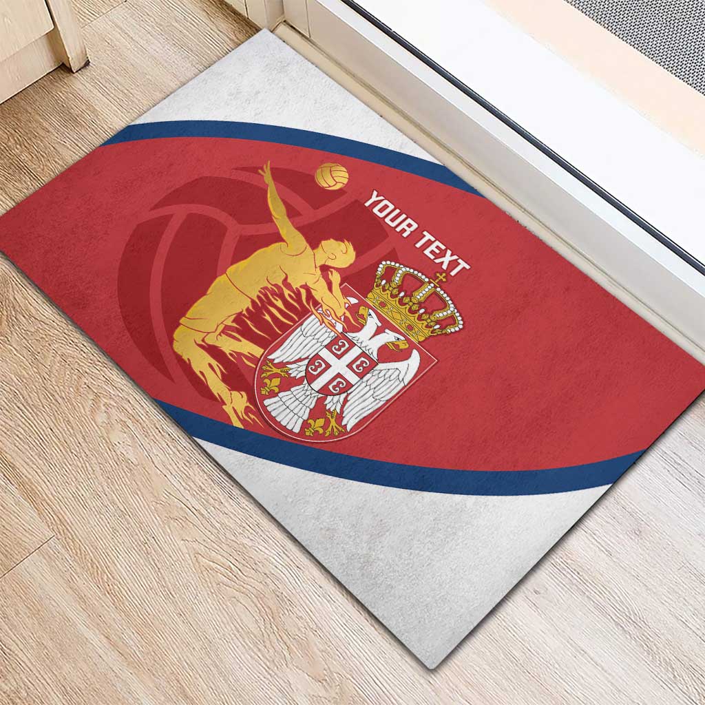 Custom Serbia Volleyball Rubber Doormat 2025 Go Champions