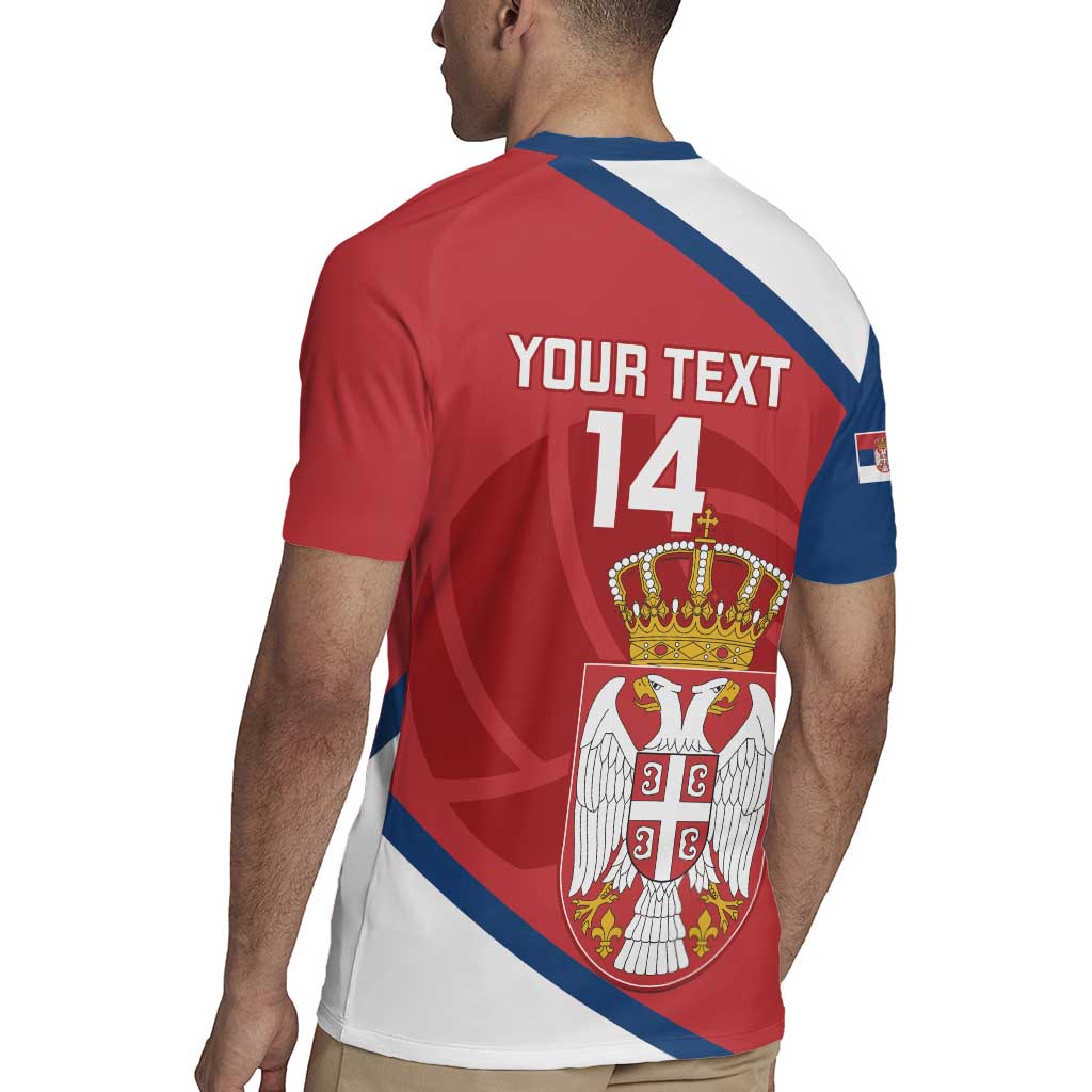 Custom Serbia Volleyball Rugby Jersey 2025 Go Champions