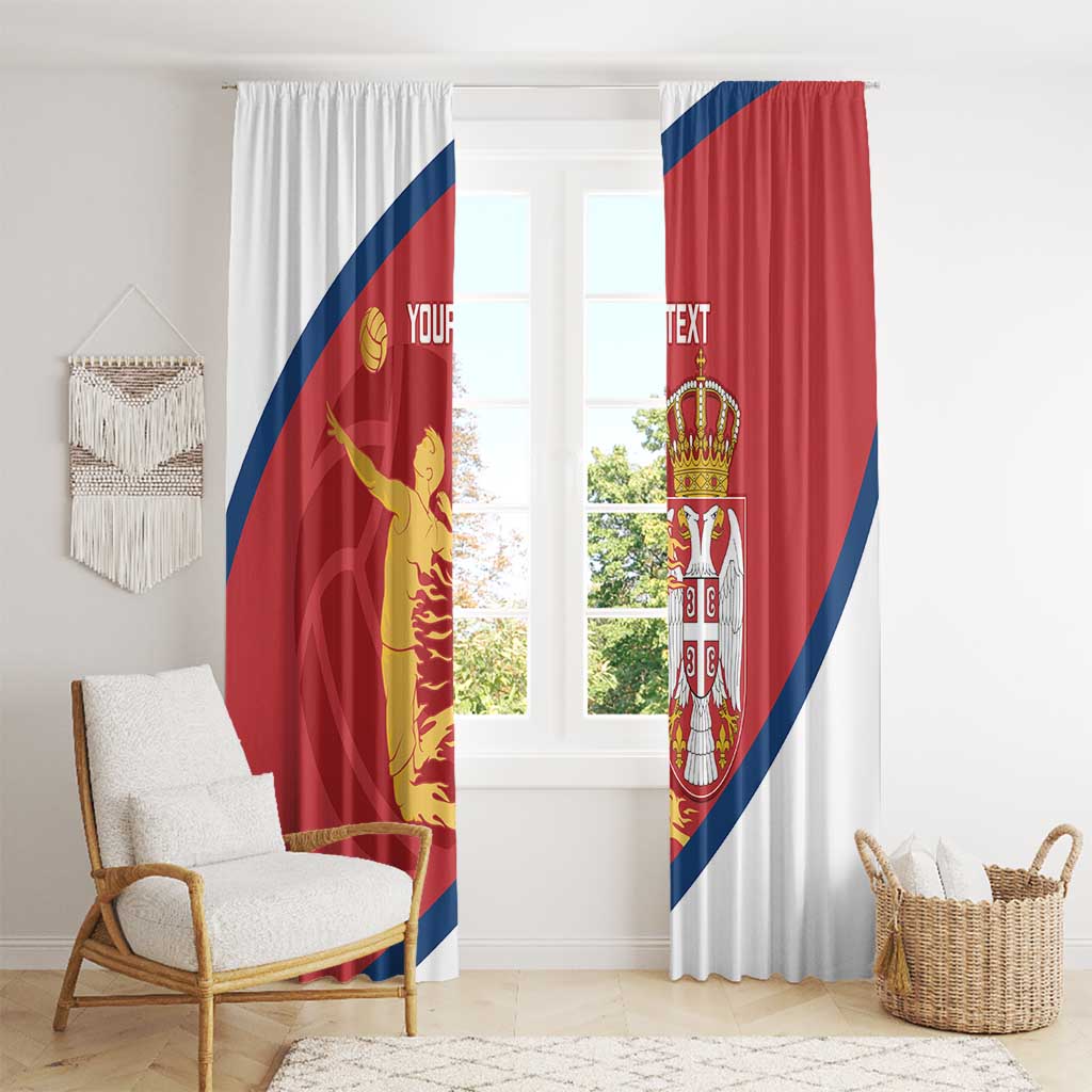 Custom Serbia Volleyball Window Curtain 2025 Go Champions