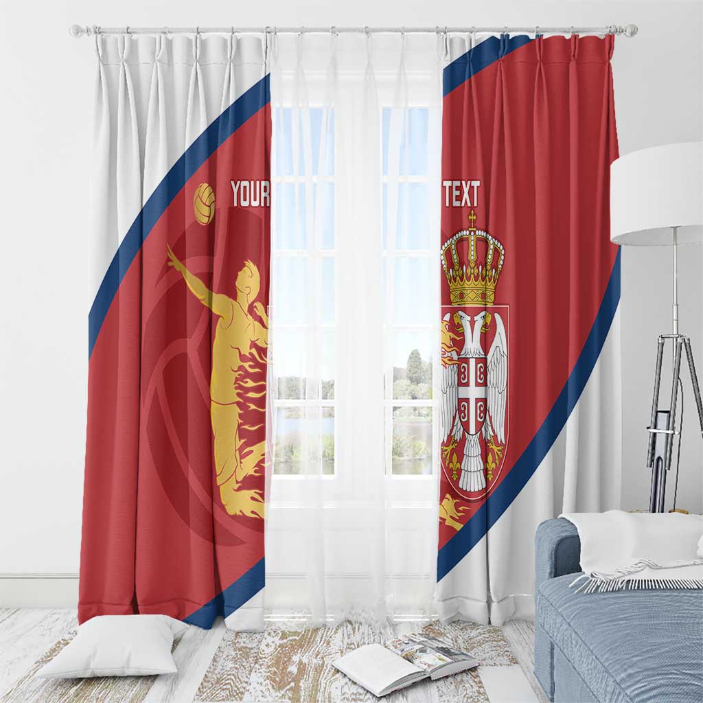 Custom Serbia Volleyball Window Curtain 2025 Go Champions