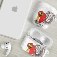 Morocco Football Custom AirPods Case Atlas Lions Champions African White Islamic Pattern
