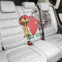 Morocco Football Custom Back Car Seat Cover Atlas Lions Champions African White Islamic Pattern