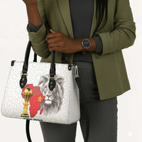 Morocco Football Custom Leather Bag Atlas Lions Champions African White Islamic Pattern