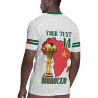 Morocco Football Custom Rugby Jersey Atlas Lions Champions African White Islamic Pattern