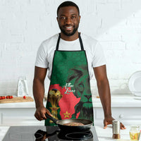 Morocco Football Custom Apron Atlas Lions Champions African Green Islamic Pattern