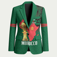 Morocco Football Custom Blazer Atlas Lions Champions African Green Islamic Pattern