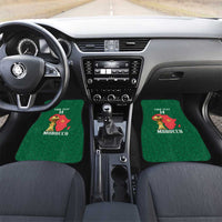 Morocco Football Custom Car Mats Atlas Lions Champions African Green Islamic Pattern