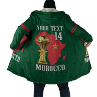Morocco Football Custom Cloak Atlas Lions Champions African Green Islamic Pattern