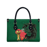 Morocco Football Custom Leather Bag Atlas Lions Champions African Green Islamic Pattern