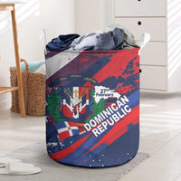 Dominican Republic Independence Day Laundry Basket 27th February Coat Of Arms Grunge Texture