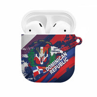 Dominican Republic Independence Day AirPods Case 27th February Coat Of Arms Grunge Texture