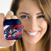 Dominican Republic Independence Day AirPods Case 27th February Coat Of Arms Grunge Texture