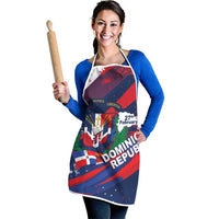 Dominican Republic Independence Day Apron 27th February Coat Of Arms Grunge Texture