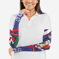 Dominican Republic Independence Day Arm Sleeves 27th February Coat Of Arms Grunge Texture