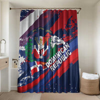 Dominican Republic Independence Day Bathroom Set 27th February Coat Of Arms Grunge Texture