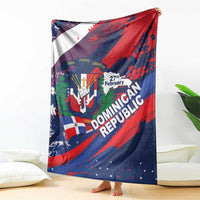 Dominican Republic Independence Day Blanket 27th February Coat Of Arms Grunge Texture