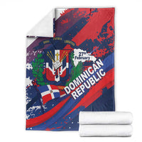 Dominican Republic Independence Day Blanket 27th February Coat Of Arms Grunge Texture