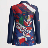 Dominican Republic Independence Day Blazer 27th February Coat Of Arms Grunge Texture